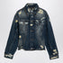 Marc Jacobs Washed Denim Jacket with Worn Details Blue