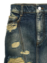 Marc Jacobs The Rip And Repair Straight Jean Skirt Blue