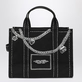 Marc Jacobs The Small Tote Chain-Embellished Canvas Bag Black