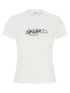 Off White Logo Embroidery T-shirt White