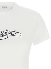 Off White Logo Embroidery T-shirt White