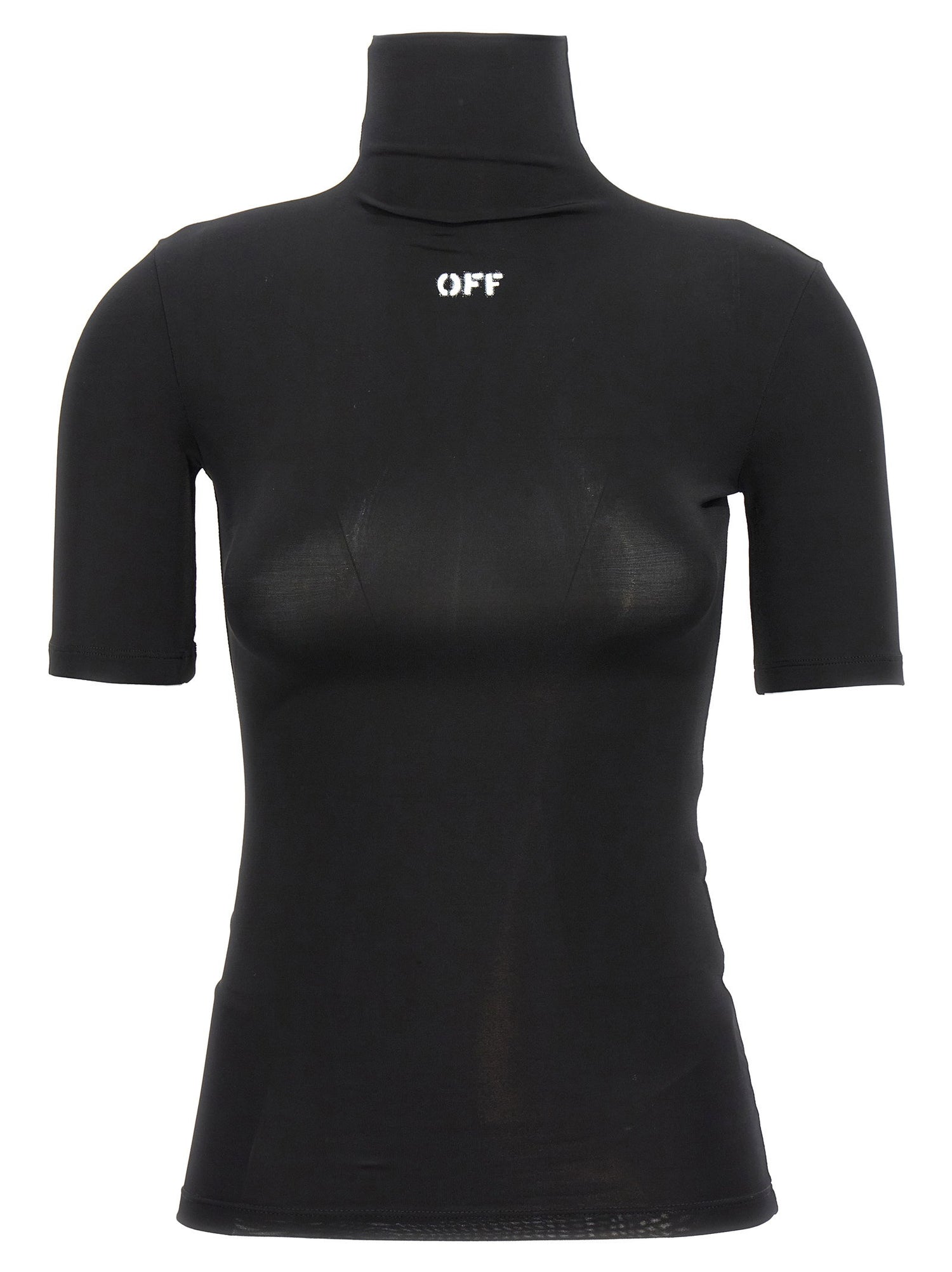 Off White Off Stamp Logo Stencil T-shirt Black