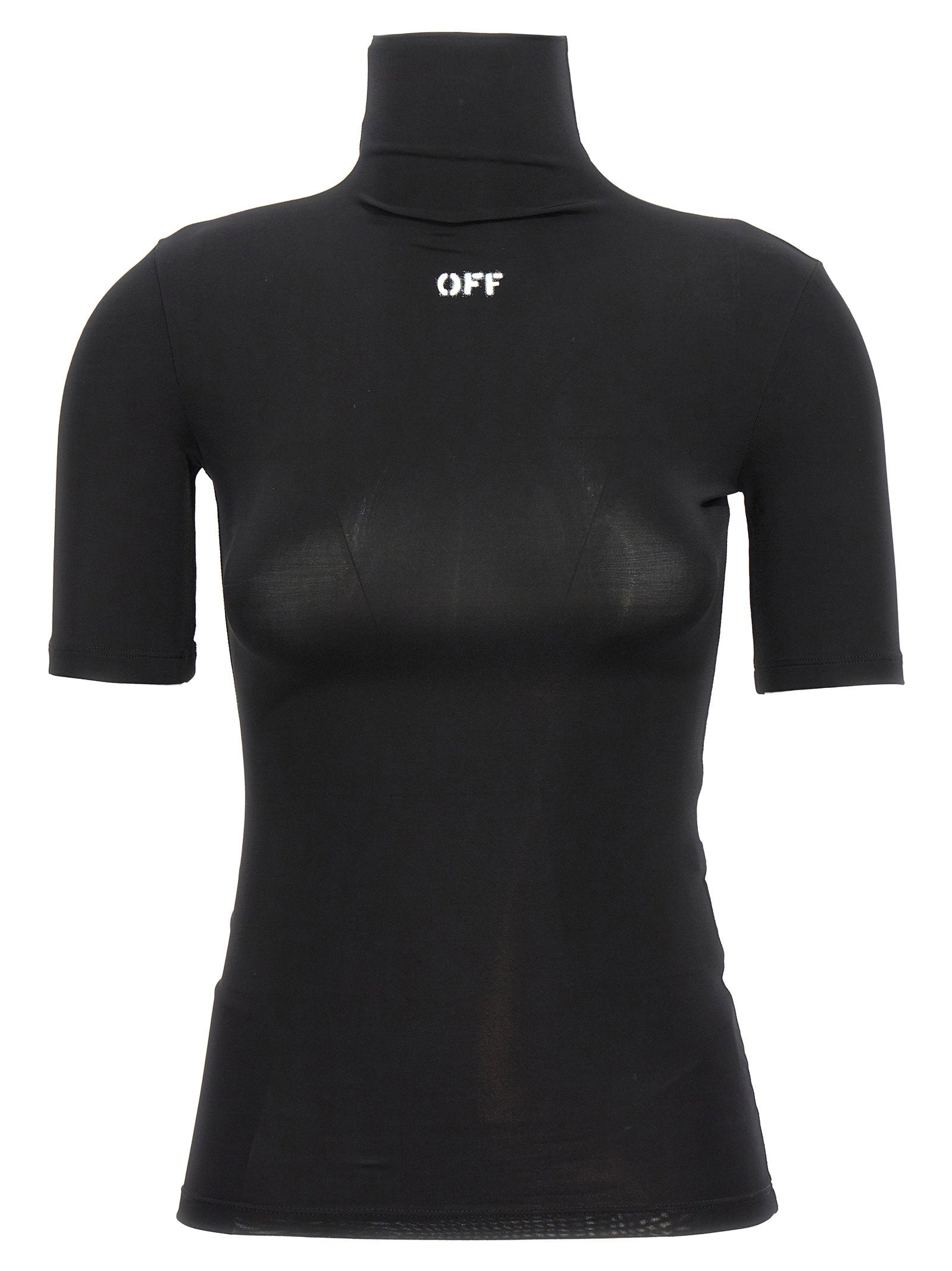 Off White Off Stamp Logo Stencil T-shirt Black