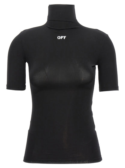 Off White Off Stamp Logo Stencil T-shirt Black