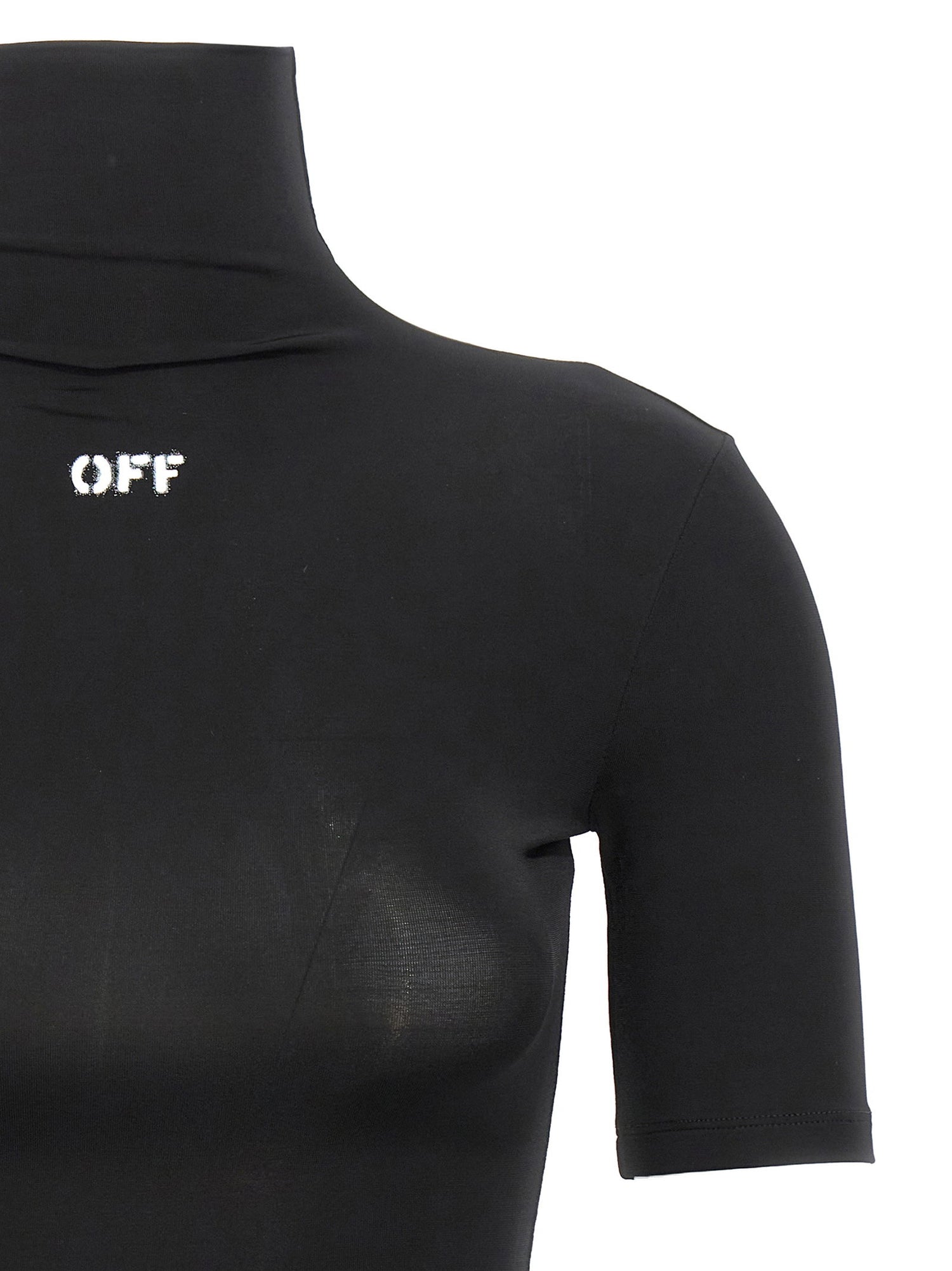 Off White Off Stamp Logo Stencil T-shirt Black
