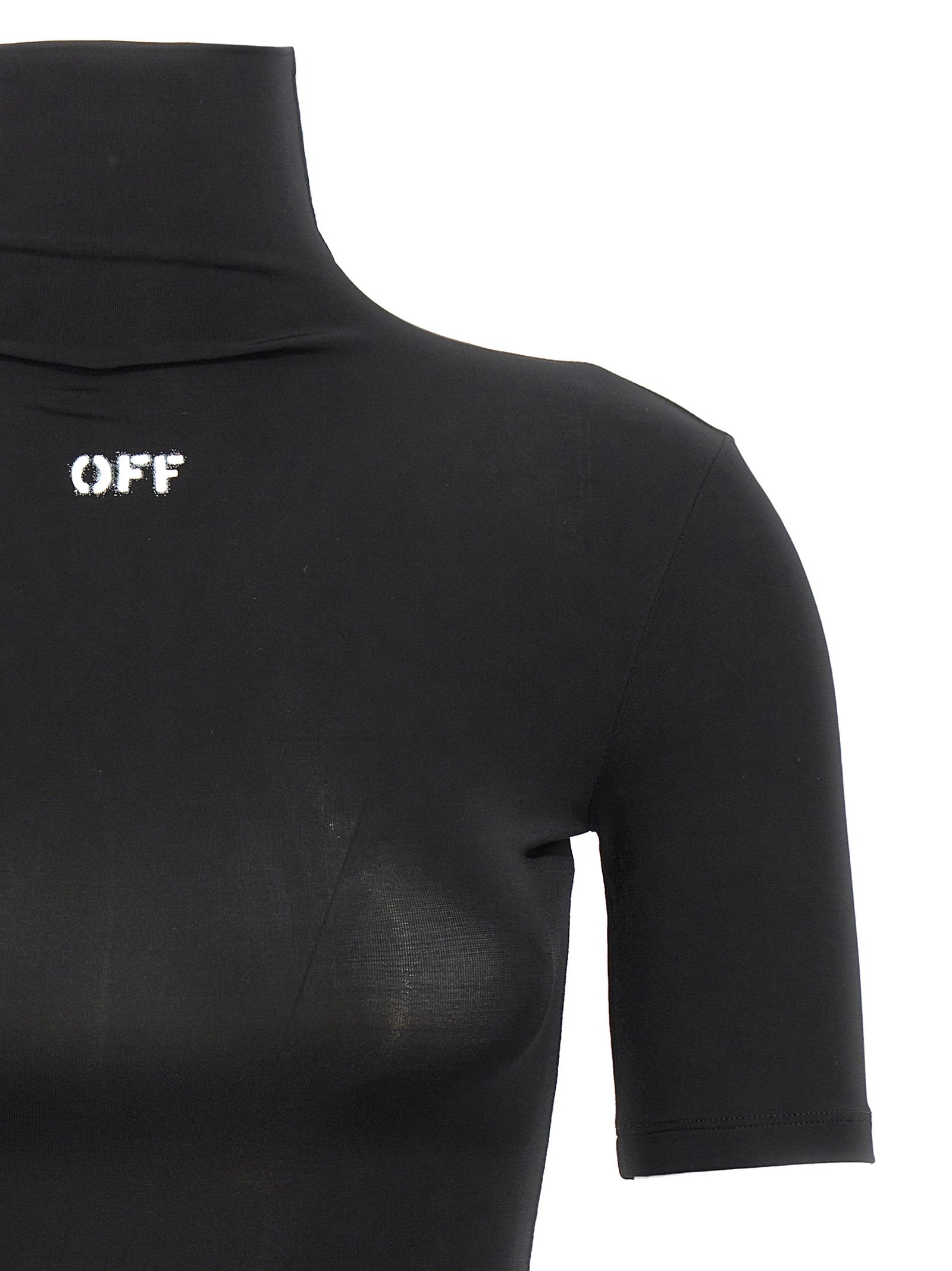 Off White Off Stamp Logo Stencil T-shirt Black