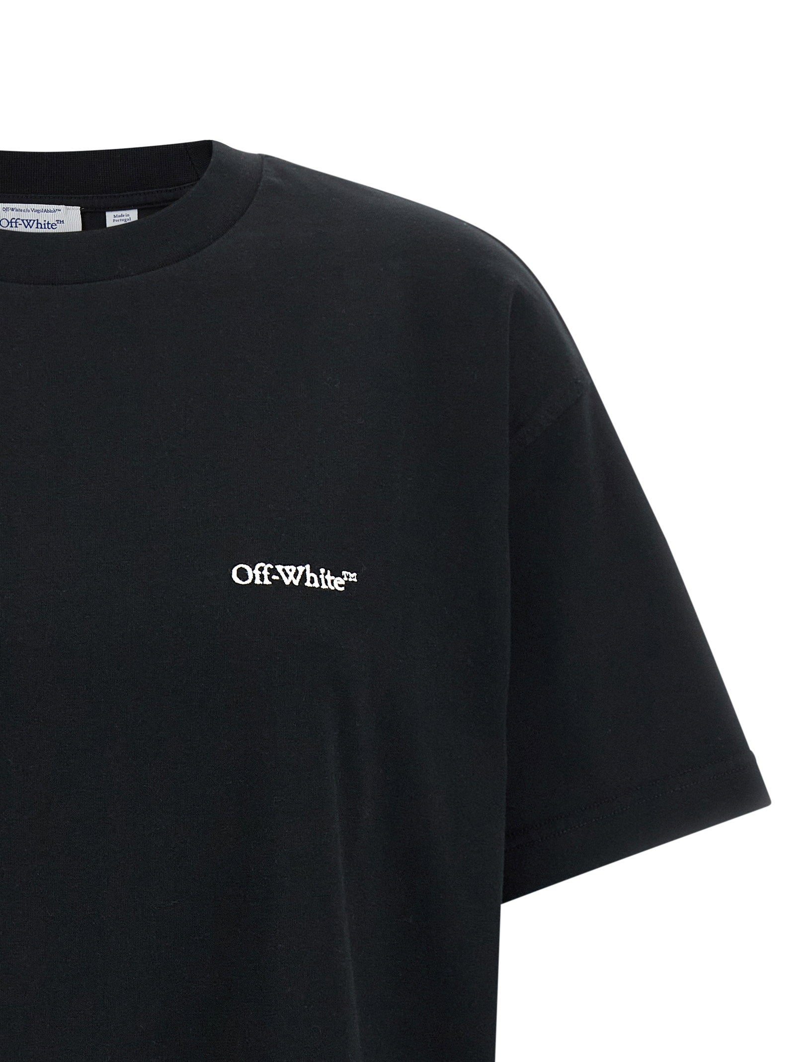 Off White Arrow Out Flower T-shirt Black