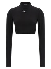 Off White Off Stamp Crop Top Black