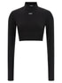 Off White Off Stamp Crop Top Black