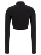 Off White Off Stamp Crop Top Black
