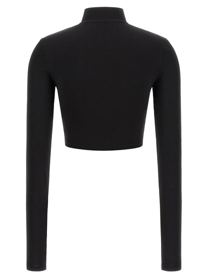 Off White Off Stamp Crop Top Black