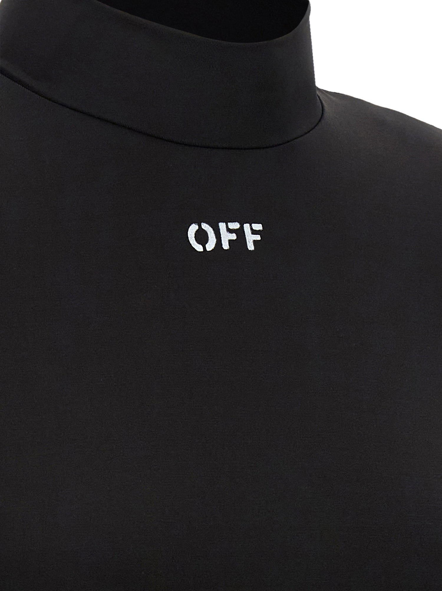 Off White Off Stamp Crop Top Black