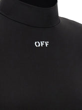 Off White Off Stamp Crop Top Black