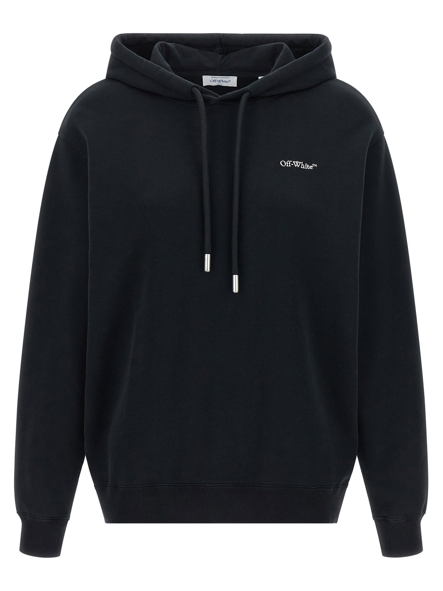 Off White Arrow Out Flower Hoodie Black