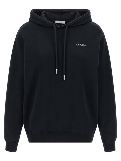Off White Arrow Out Flower Hoodie Black