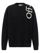 Off White Vertical Bookish Sweater White/black