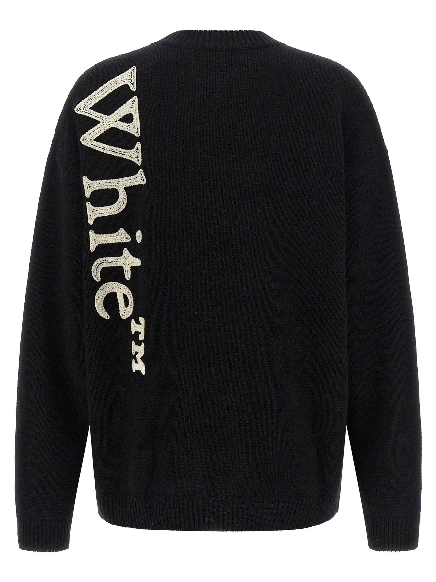 Off White Vertical Bookish Sweater White/black