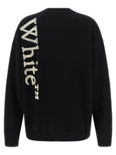 Off White Vertical Bookish Sweater White/black