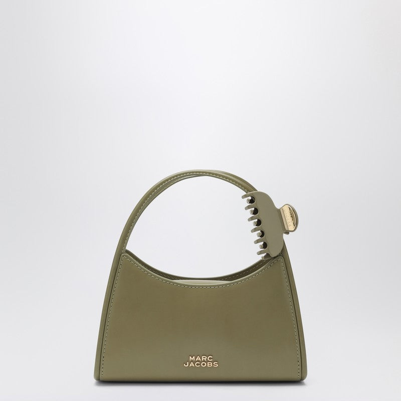 Marc Jacobs Reed Glam Claw Clip Leather Shoulder Bag Red