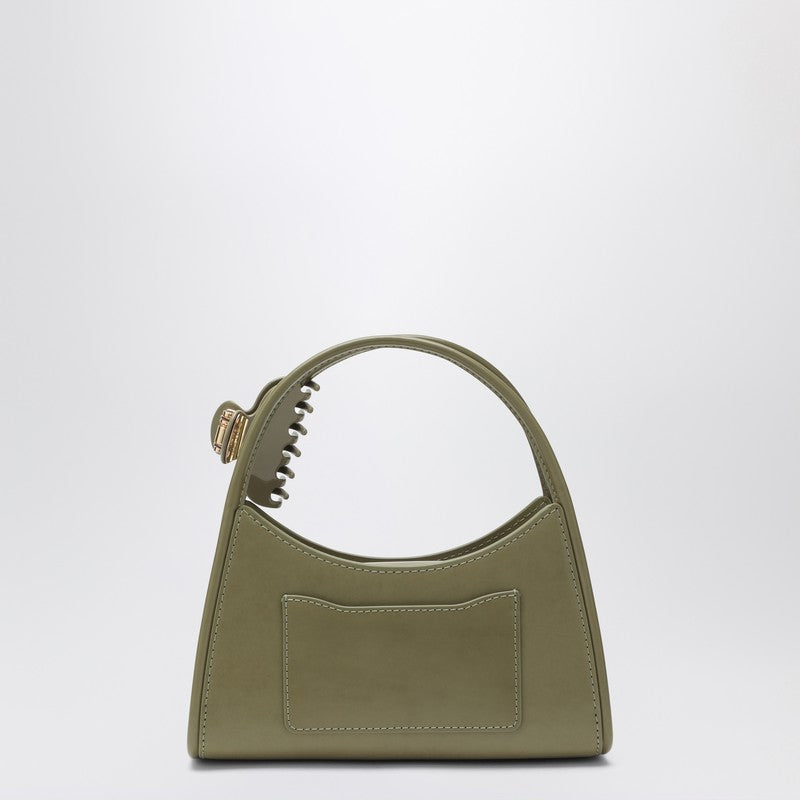 Marc Jacobs Reed Glam Claw Clip Leather Shoulder Bag Red
