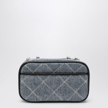 Marc Jacobs Small Quilted Denim Crossbody Bag with Chain Strap Blue