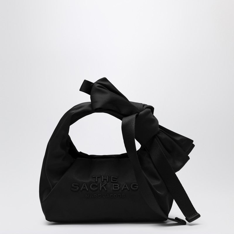Marc Jacobs The Bow Mini Nylon Bag with Maxi Bow Detail in Black Metal