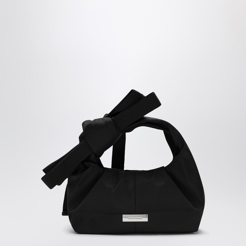 Marc Jacobs The Bow Mini Nylon Bag with Maxi Bow Detail in Black Metal