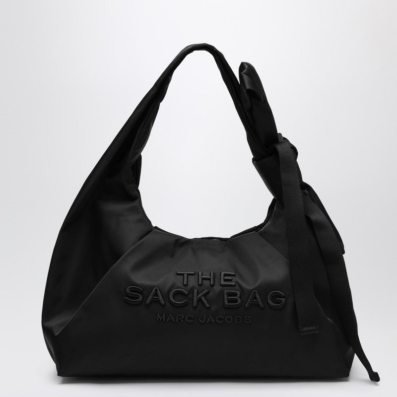 Marc Jacobs Black Nylon Bow-Detail Shoulder Bag Metal