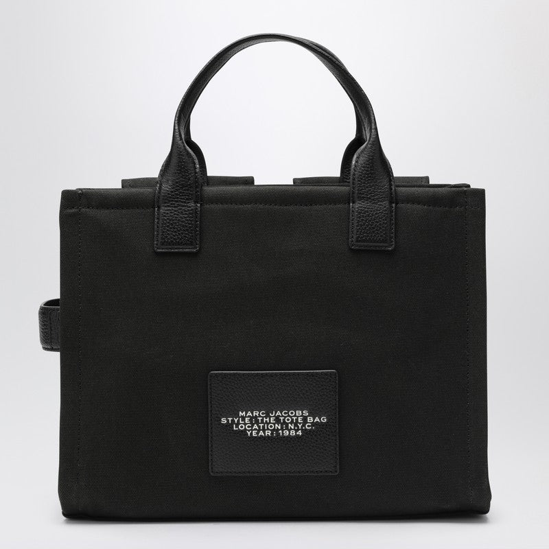 Marc Jacobs Black Canvas Medium Cargo Tote Bag Metal