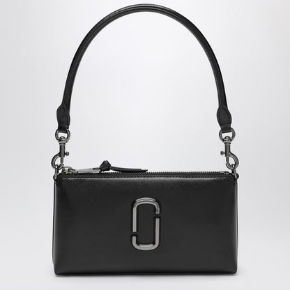 Marc Jacobs The Snapshot Small DTM Convertible Leather Clutch Bag Black Metal