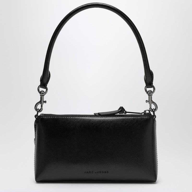 Marc Jacobs The Snapshot Small DTM Convertible Leather Clutch Bag Black Metal