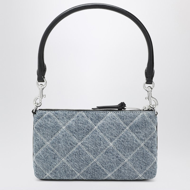 Marc Jacobs Snapshot Quilted Denim Clutch Bag Light Blue