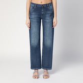 Marc Jacobs Blue Washed Denim Straight-Leg Jeans Blue