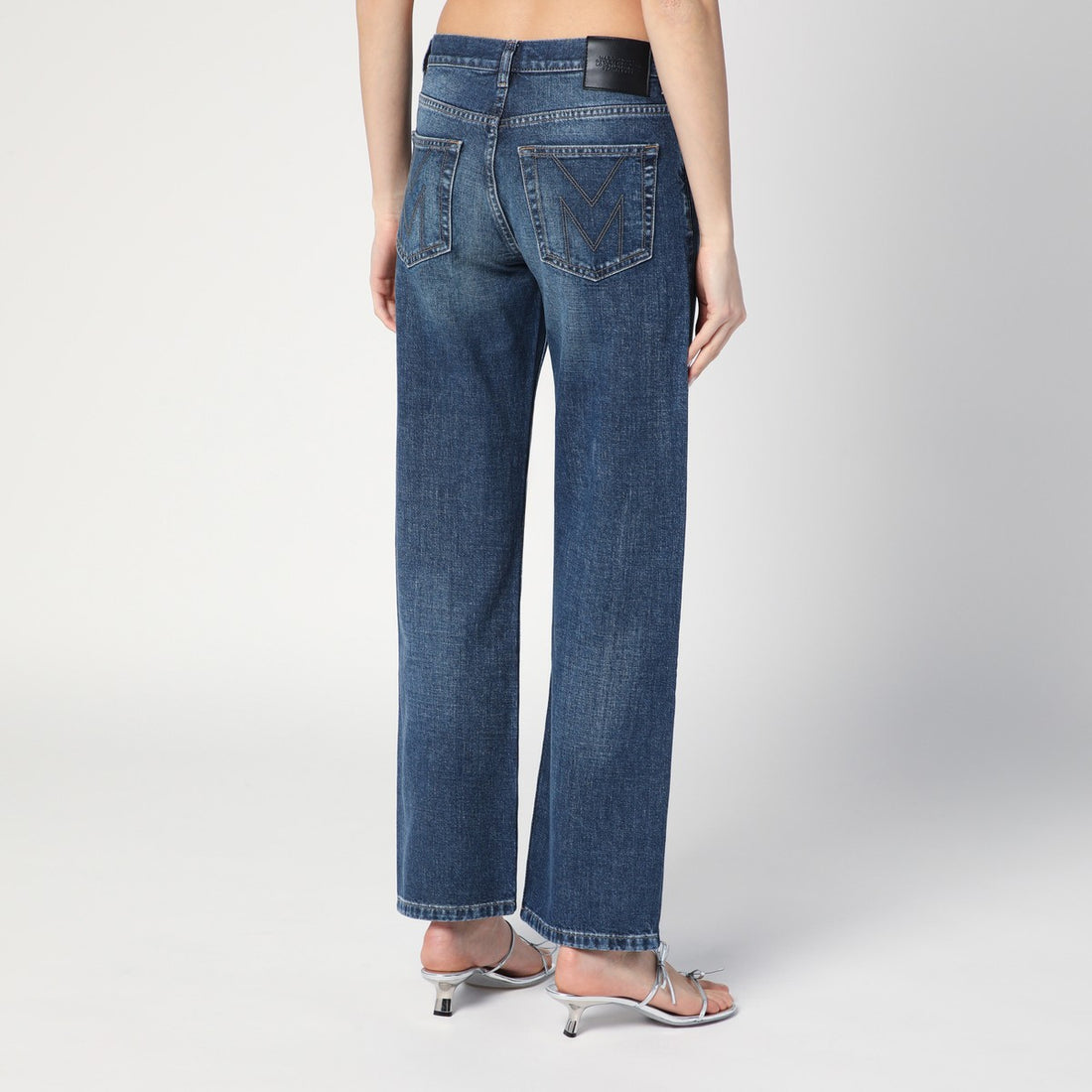 Marc Jacobs Blue Washed Denim Straight-Leg Jeans Blue