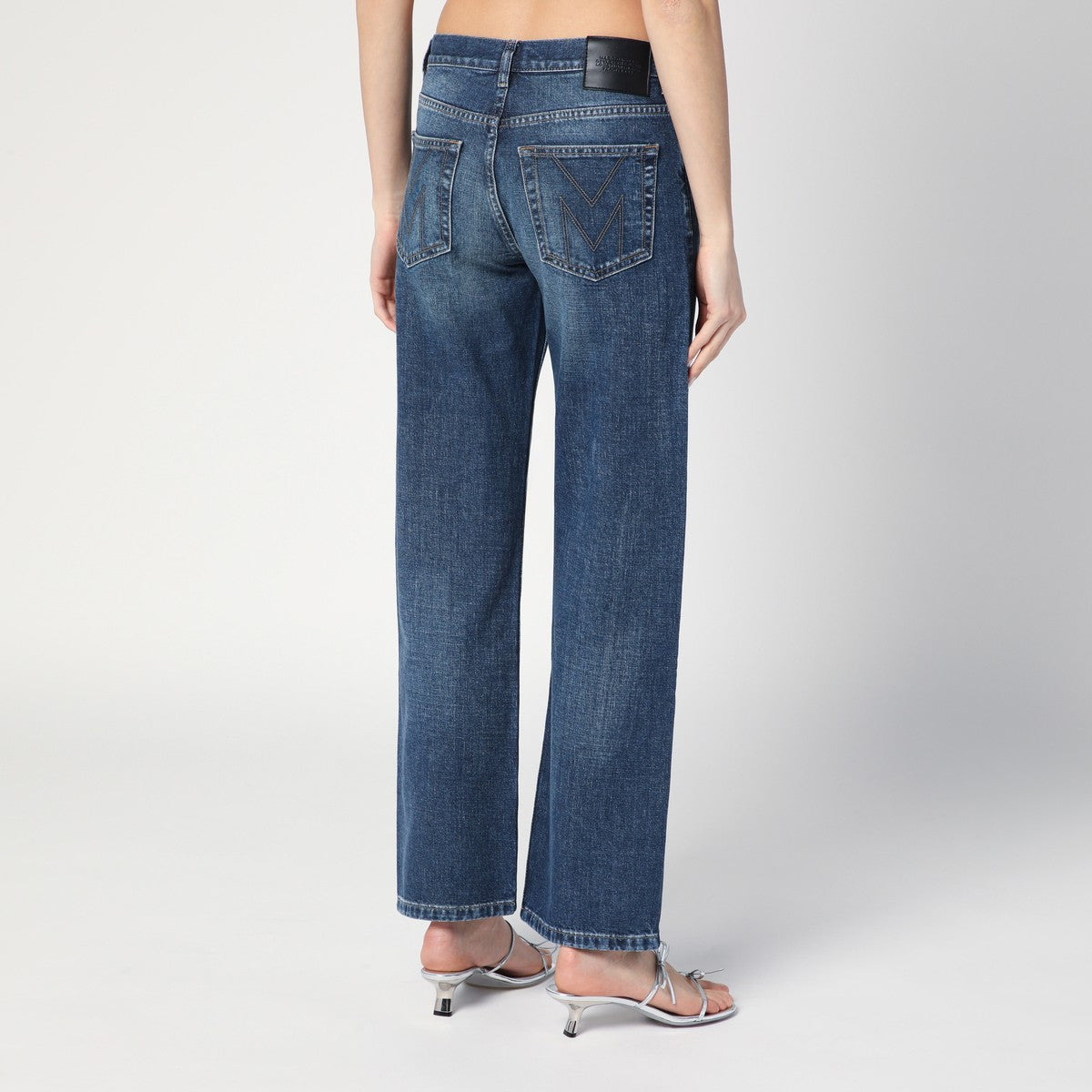 Marc Jacobs Blue Washed Denim Straight-Leg Jeans Blue