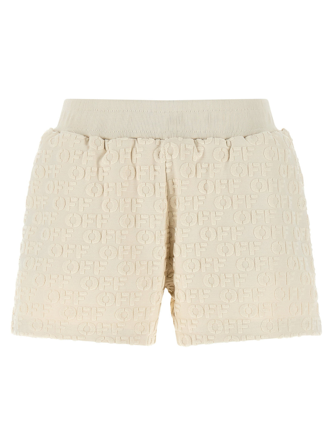 Off White Terry Shorts Beige