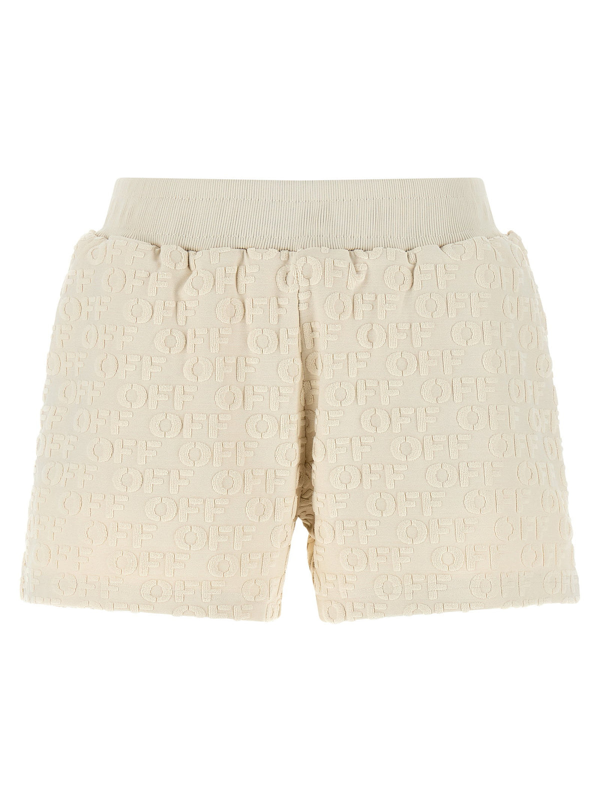 Off White Terry Shorts Beige