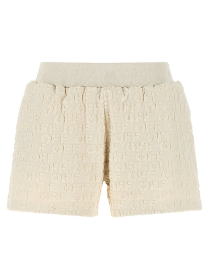 Off White Terry Shorts Beige