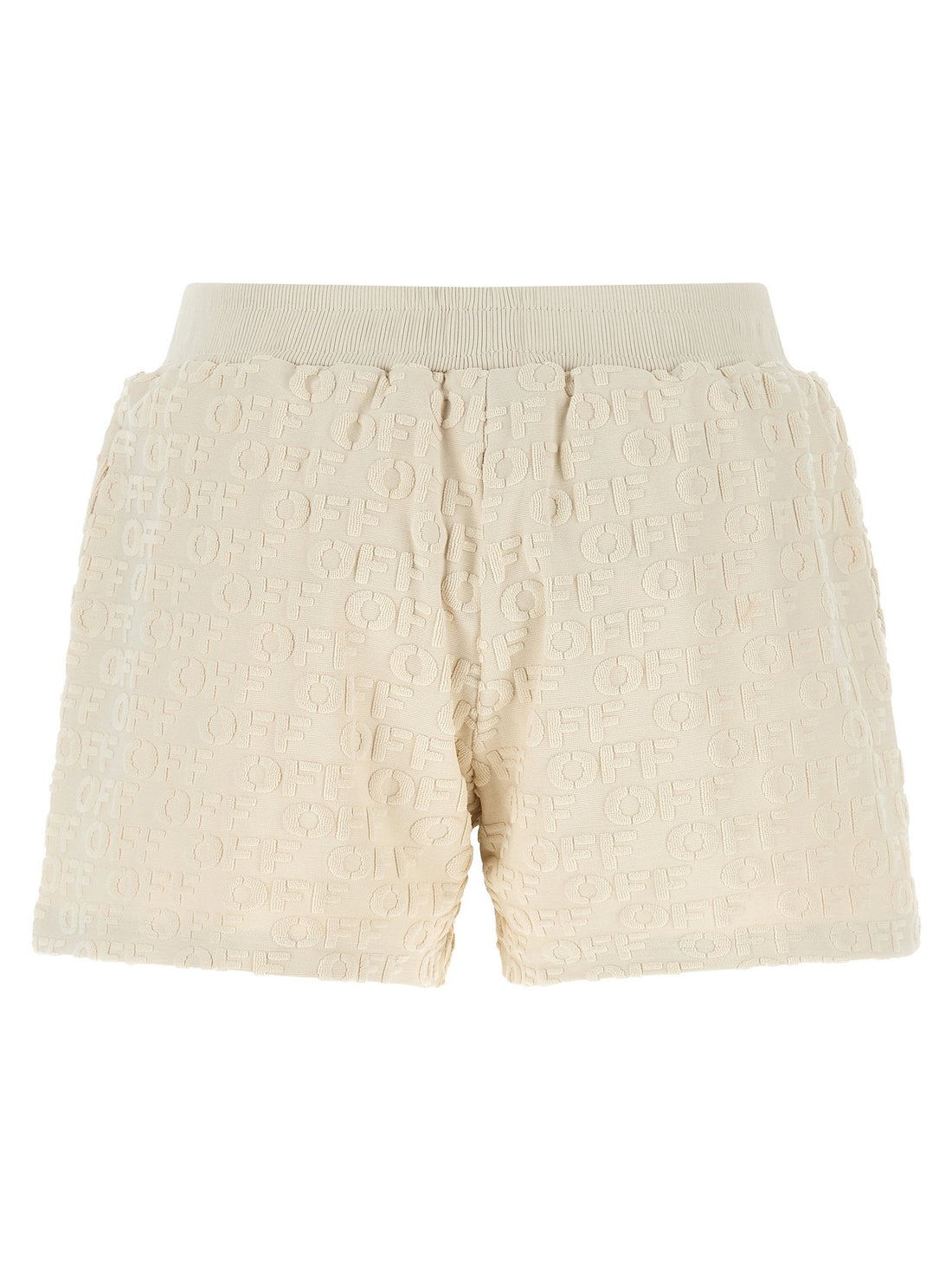 Off White Terry Shorts Beige