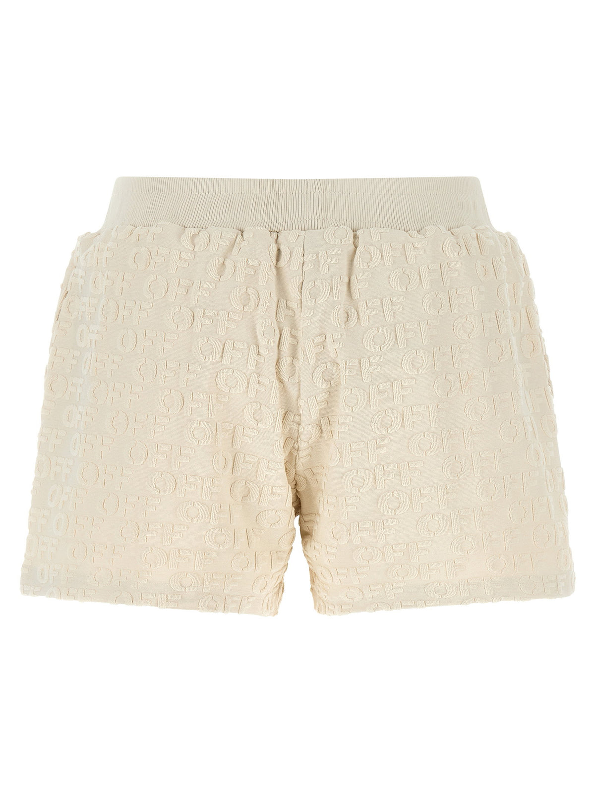 Off White Terry Shorts Beige