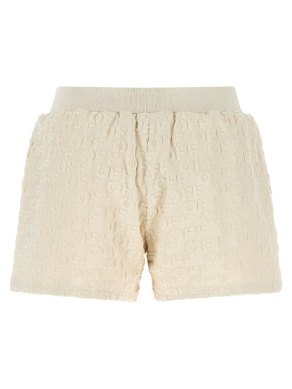 Off White Terry Shorts Beige