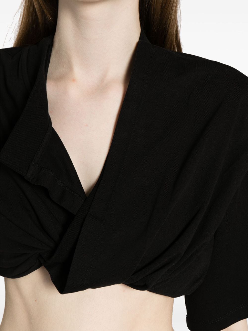 twist detailing cut-out Top