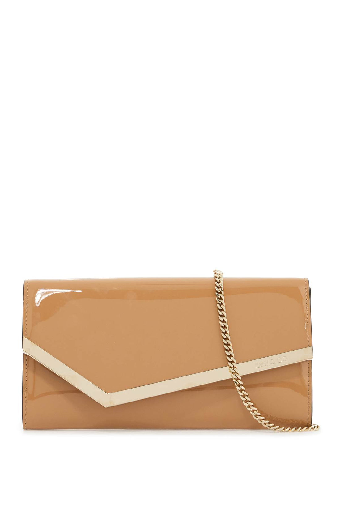 Patent leather emmie clutch