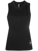 Adidas By Stella McCartney Logo-Print Organic Cotton-Blend Tank Top Black Black