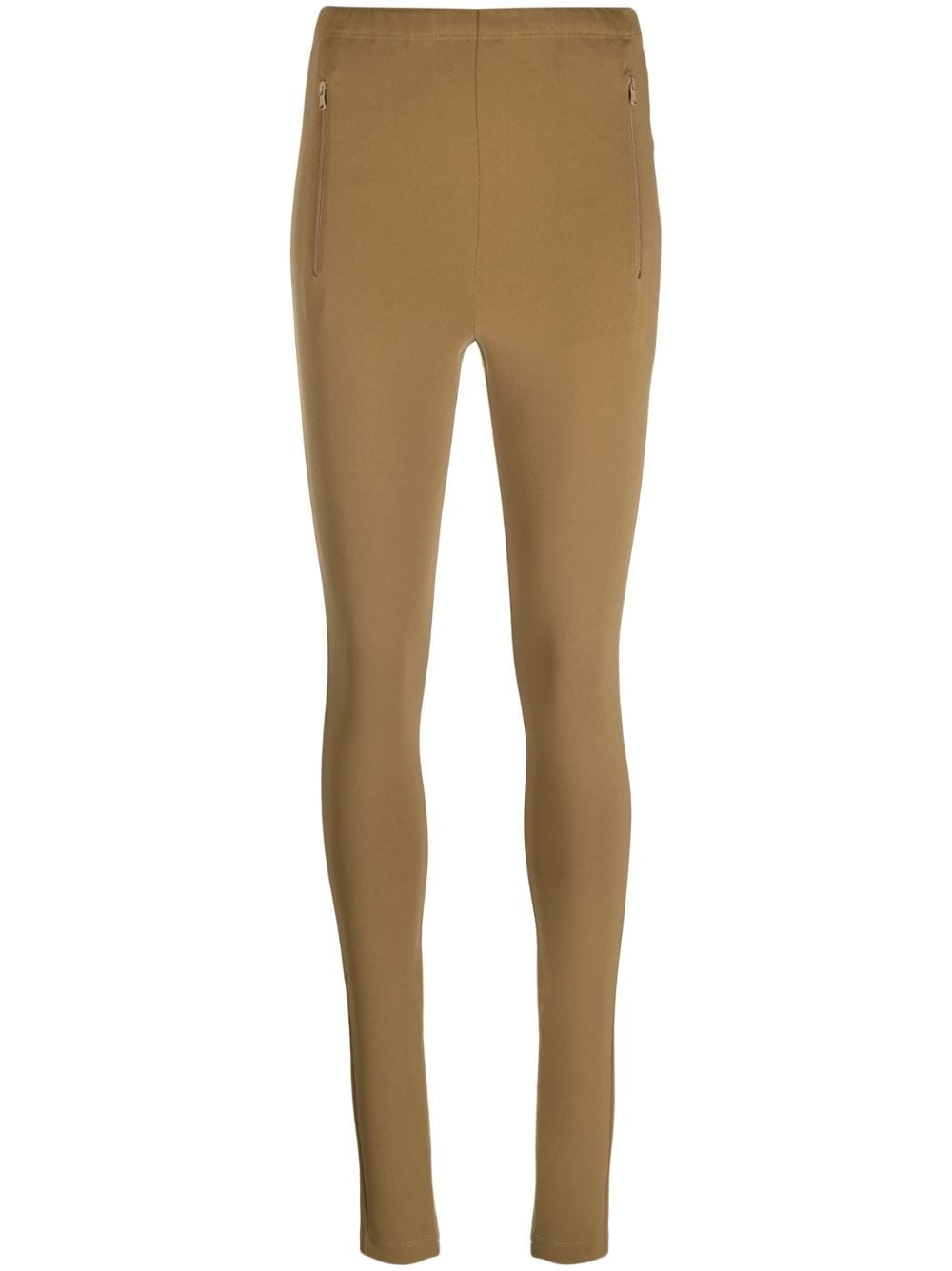 Wardrobe.Nyc High-Waisted Ankle-Zip Leggings Camel camel