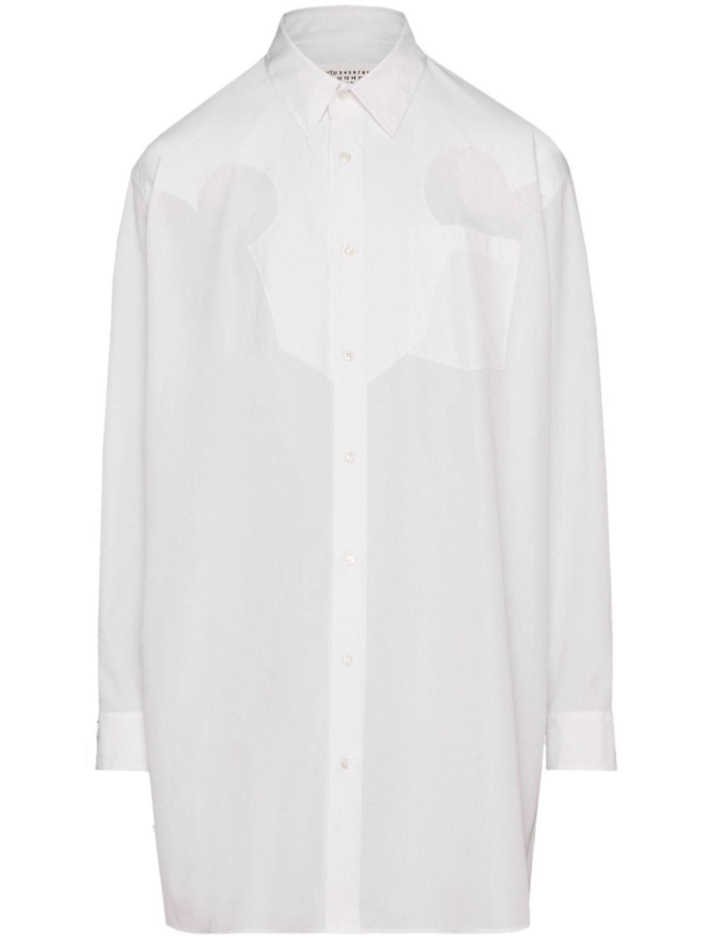 Maison Margiela Cotton Poplin Straight-Point Collar Shirt White White