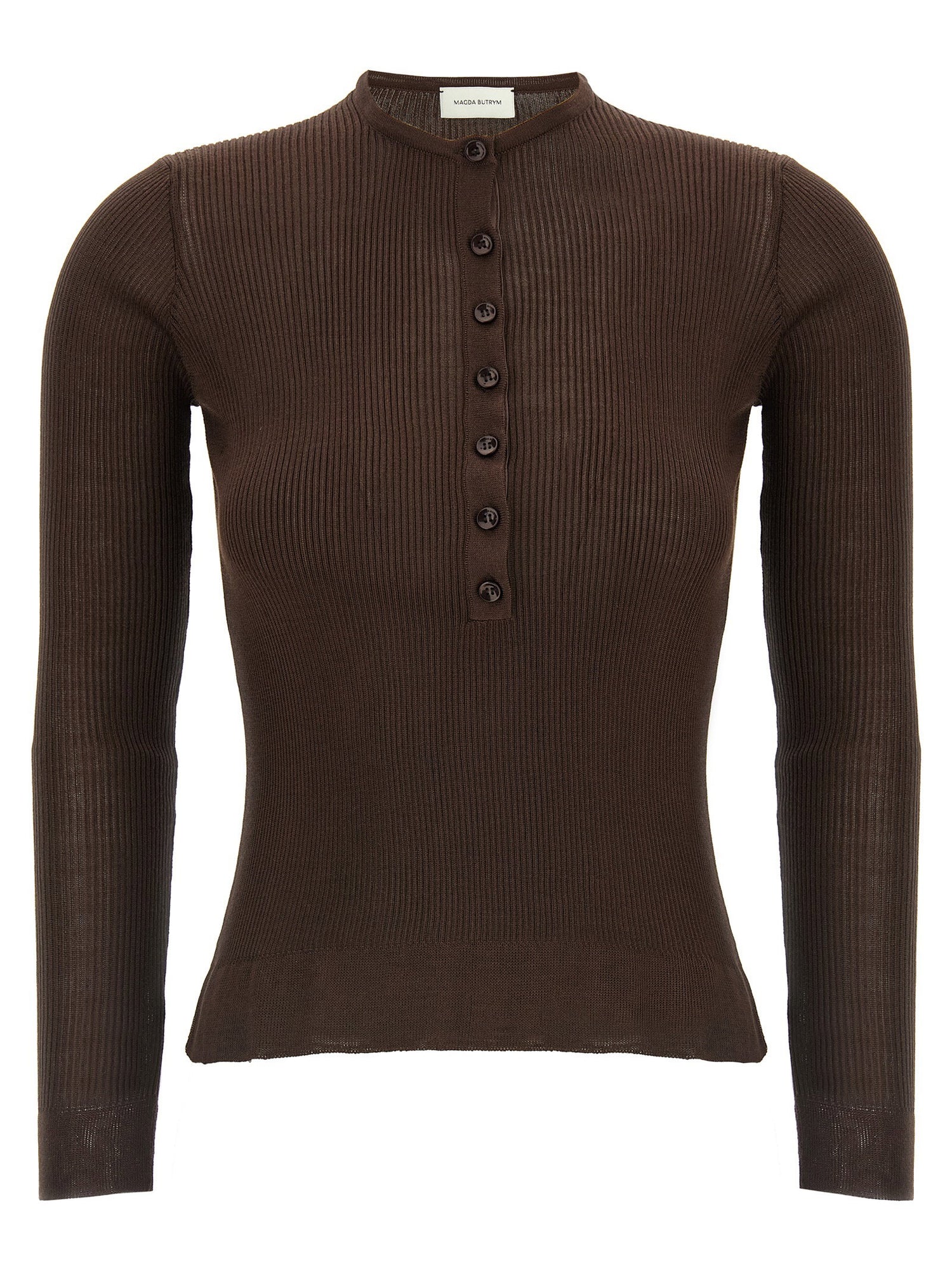 Magda Butrym 20 Silk Sweater Brown