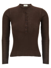 Magda Butrym 20 Silk Sweater Brown