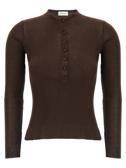 Magda Butrym 20 Silk Sweater Brown