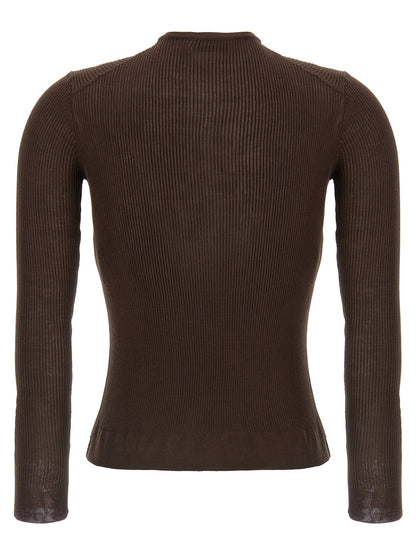 Magda Butrym 20 Silk Sweater Brown